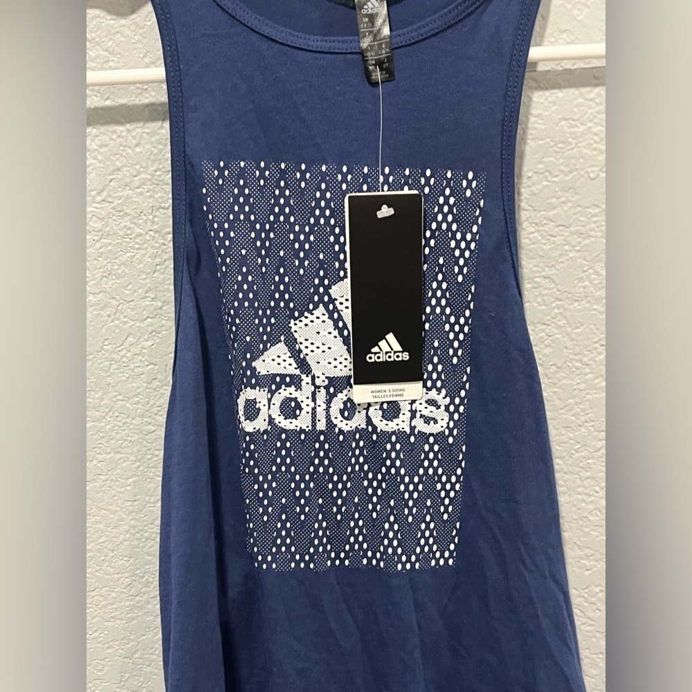 ADIDAS Women’s Blue Tank Top Sze Small NWT - Picture 3 of 4